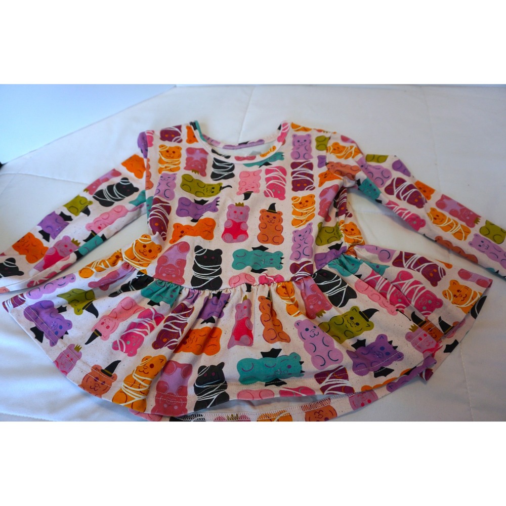 Made by Molly Halloween Gummy Bear Peplum Top Girls 5T MBM-147-C Long Sleeve